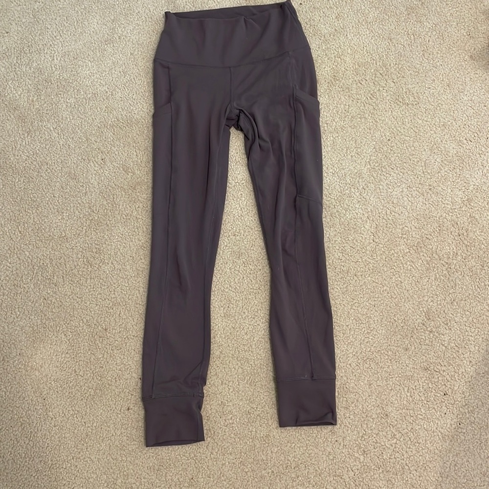 These are purple Fabletics leggings. Extremely soft and comfortable.